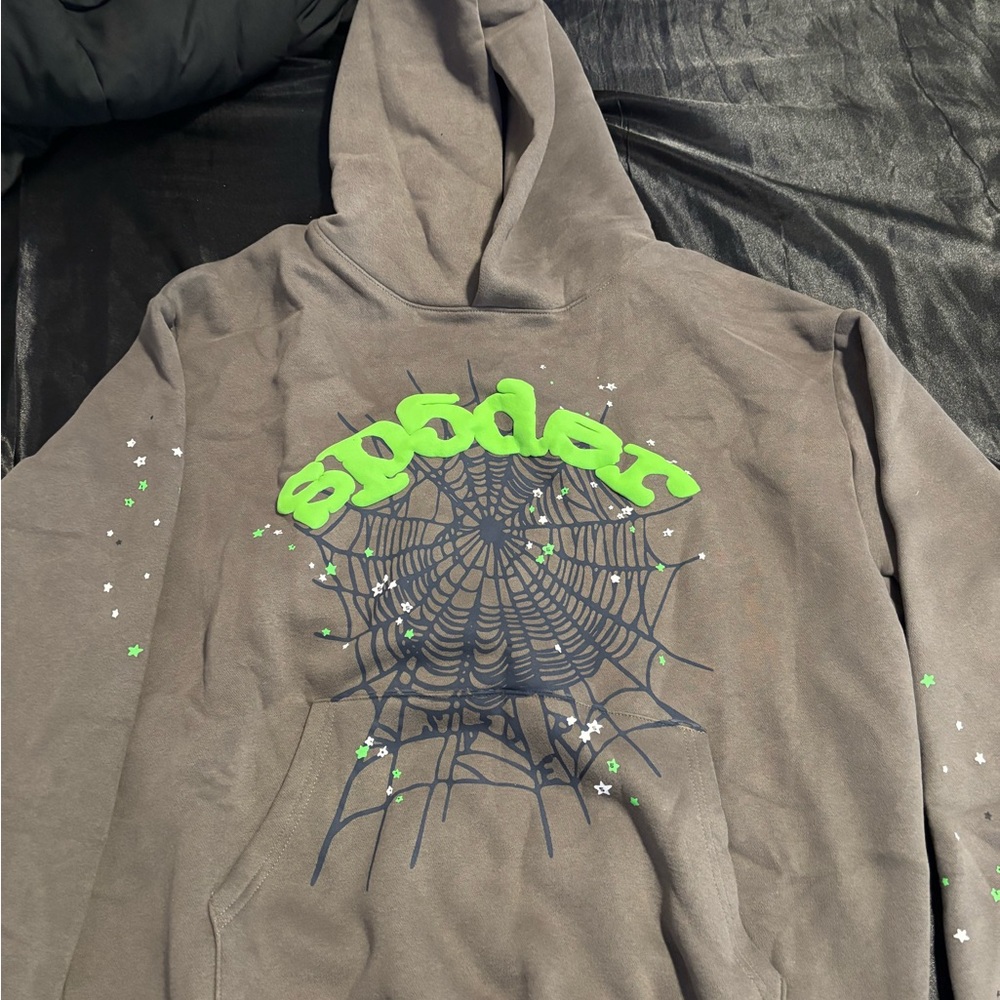 Gray Spider Graphic Hoodie